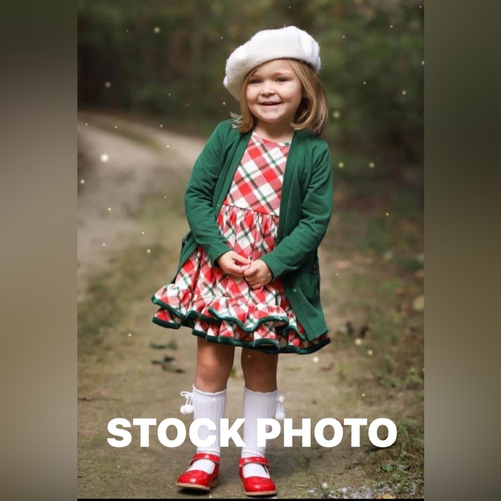 Girl August Christmas Plaid Market Twirl Dress, size 5y, Perfect Condition!